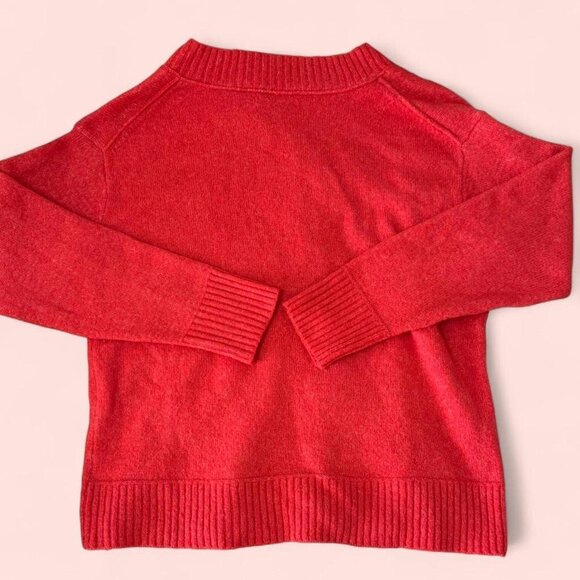 Preppy oversized v-neck sweater - Picture 4 of 6